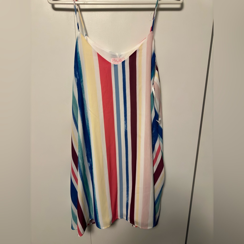 Flowy and colorful striped dress